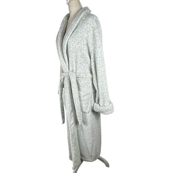 Like new PINE CONE HILL Animal Print (White, Yellow, Gray/Blue) Robe One Size - Picture 2 of 8